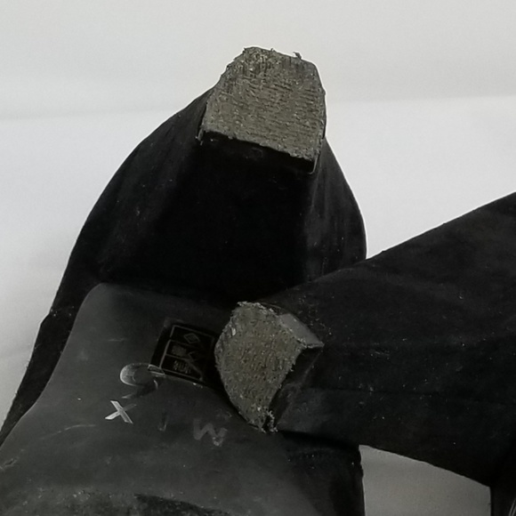 Mix No. 6 Creek Black Suede Ankle Booties Heels - Picture 8 of 8